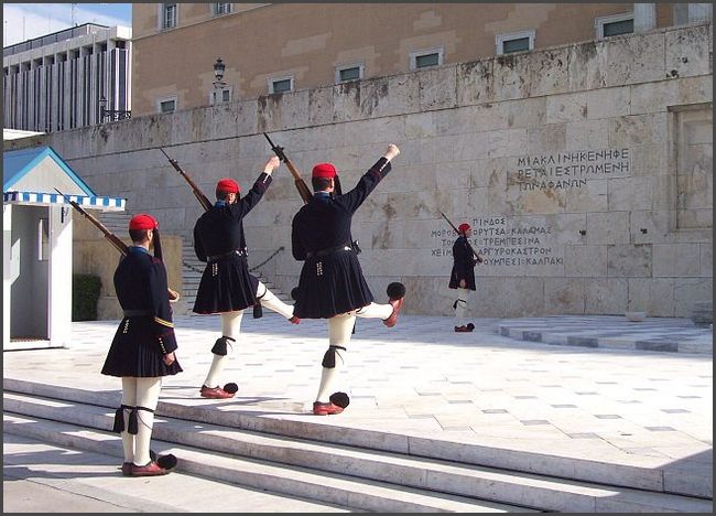 Griechenland 2005 - Athen, Wachablösung am Parlament