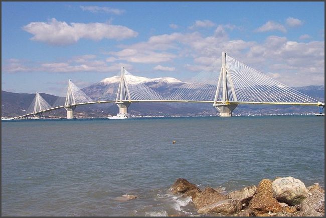 Griechenland 2005 - Brücke Rio in Patras