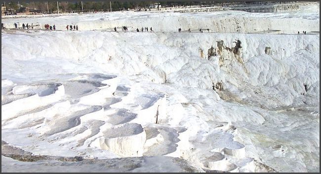 2003 Türkei - die weißen Kalkterassen in Pamukkale