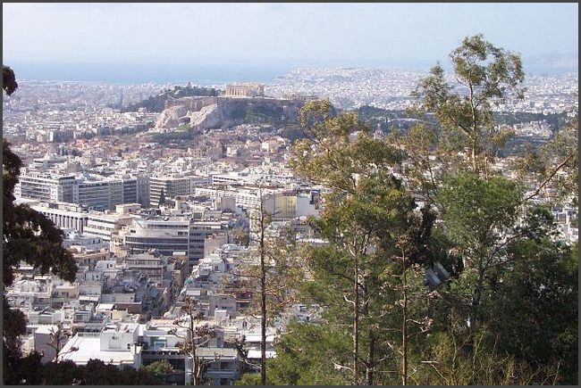 Griechenland 2005 - Blick auf Athen vom Lykabethos