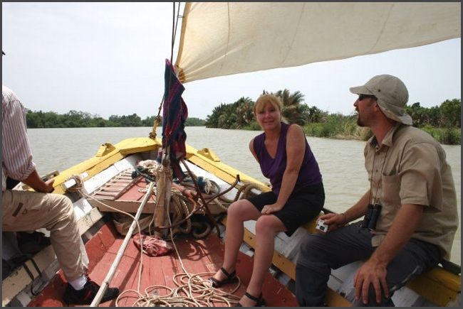 Gambia 2007 - Fahrt &uuml;ber den Gambiaflu&szlig;